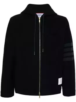 Куртка с капюшоном и полосками 4 Bar THOM BROWNE, синий