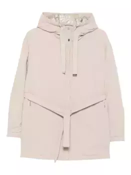 Куртка с капюшоном и поясом Herno, нейтральный