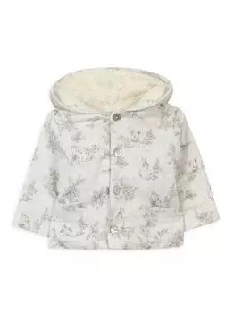 Куртка с капюшоном и принтом Toile De Jouy Bunny для девочки для девочки Tartine et Chocolat, серый