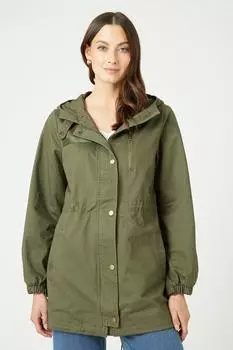 Куртка с капюшоном и завязками на талии Debenhams, хаки