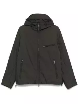 Куртка с капюшоном и жаккардовым узором Emporio Armani, зеленый