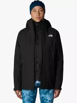 Куртка с капюшоном inlux triclimate The North Face, цвет Black Heather/Black