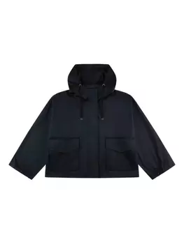 Куртка с капюшоном из хлопка Hogan, черный