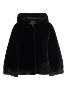 Куртка с капюшоном из искусственного меха VALENTINI 1972, черный