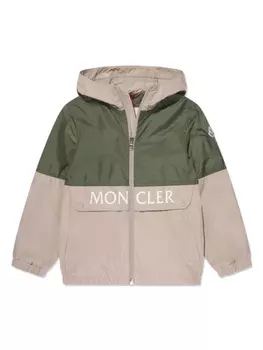 Куртка с капюшоном Joly с логотипом Moncler Enfant, зеленая