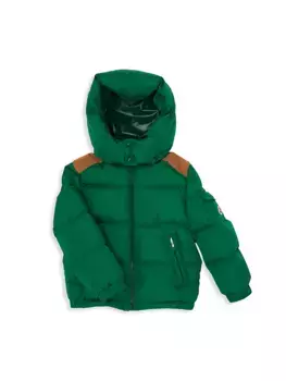 Куртка с капюшоном Little Kid's & Kid's Jake Moncler, зеленый