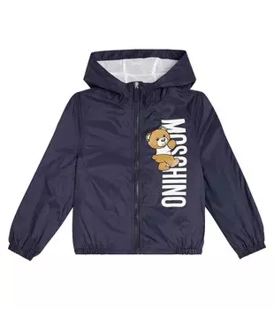Куртка с капюшоном Moschino, синий