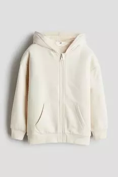 Куртка с капюшоном на флисовой подкладке тедди H&M, бежевый