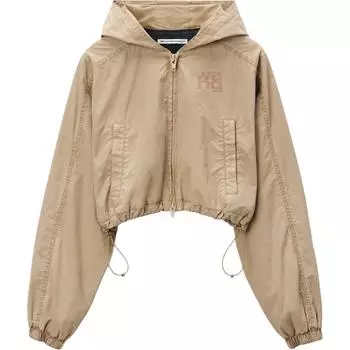 Куртка с капюшоном на молнии Alexander Wang, хаки