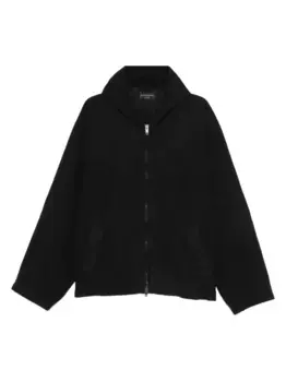 Куртка с капюшоном на молнии BALENCIAGA, черный