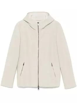 Куртка с капюшоном на подкладке из овчины Giorgio Brato, серый