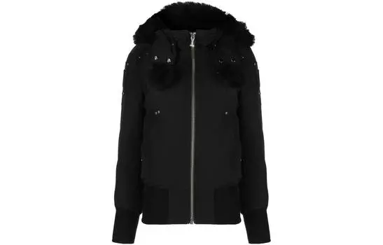 Куртка с капюшоном на завязках Moose Knuckles, черный