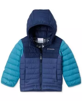 Куртка с капюшоном Powder Lite для мальчиков для малышей Columbia, синий