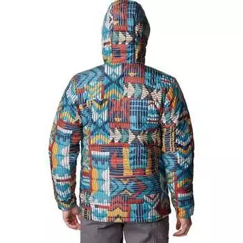 Куртка с капюшоном Powder Lite мужская Columbia, цвет Warp Red Pathways Print