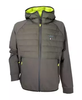 Куртка с капюшоном в стиле милитари Aeronautica Militare, зеленый