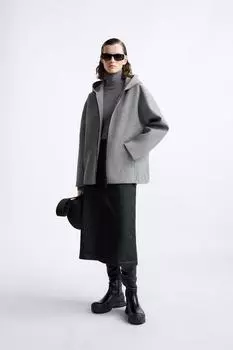 Куртка с капюшоном x studio nicholson ZARA, серый
