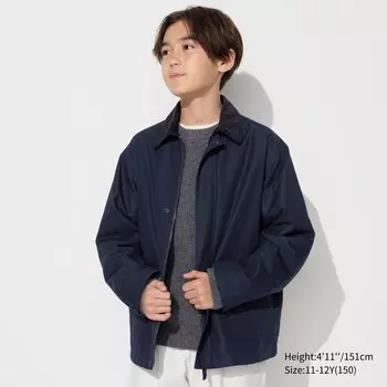 Куртка с карманами для детей UNIQLO, 69 темно-синий