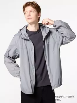 Куртка с карманом для защиты от ультрафиолета Uniqlo, серый