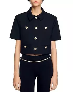 Куртка с коротким рукавом Sandro, черный