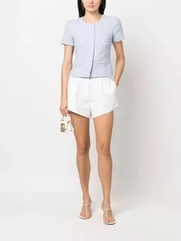 Куртка с короткими рукавами букле Emporio Armani, синий