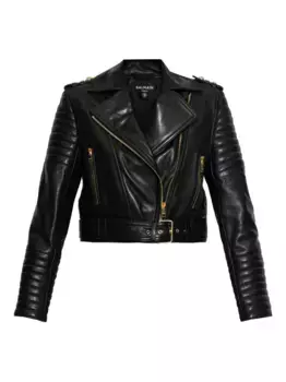 Куртка с косой молнией BALMAIN, черный