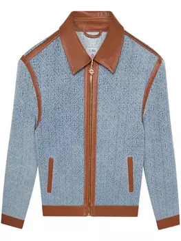 Куртка с кожаной отделкой Casablanca, синий