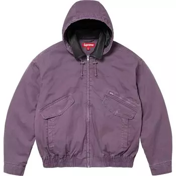 Куртка с кожаным воротником FW24 Supreme, Marine Blue/Navy