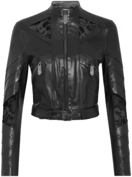 Куртка с кружевными вставками Philipp Plein, черный