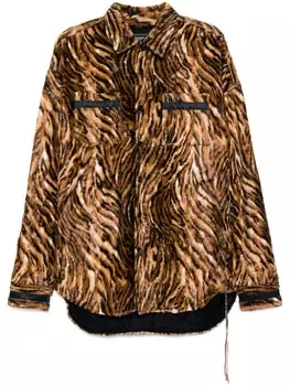 Куртка с леопардовым принтом Mastermind World, коричневый