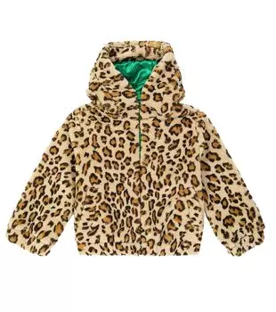 Куртка с леопардовым принтом Monnalisa, мультиколор
