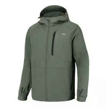 Куртка с логотипом 3 в 1 флисовая спортивная ветровка Li-Ning, зеленый