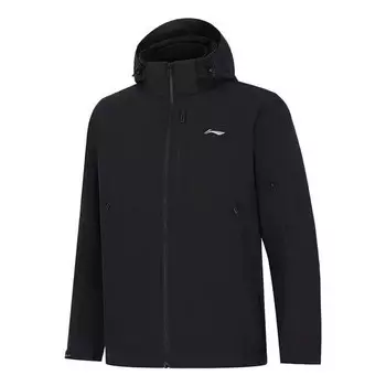 Куртка с логотипом 3 в 1 из флиса с капюшоном Li-Ning, черный