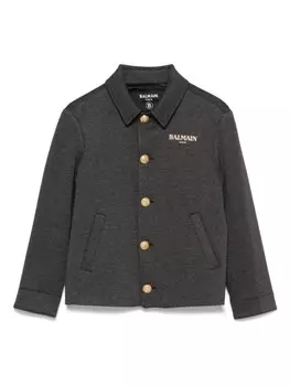 Куртка с логотипом Balmain Kids, серый