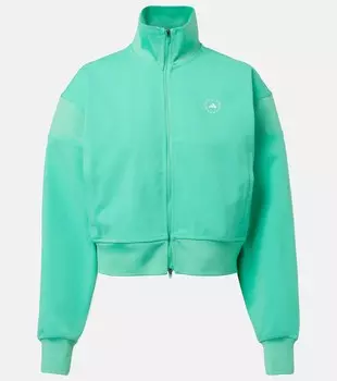Куртка с логотипом cropped Adidas by Stella McCartney, Bright Green