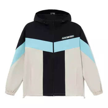 Куртка с логотипом, цветным блоком, на молнии, с капюшоном Li-Ning, черный