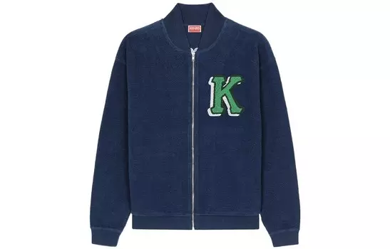 Куртка с логотипом Letter, мужская, темно-синяя Kenzo, синий