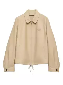 Куртка с логотипом Prada, нейтральный