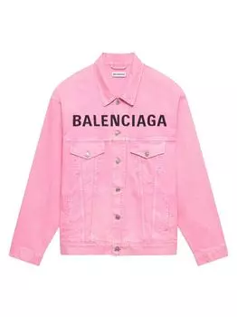 Куртка с логотипом спереди Balenciaga, розовый