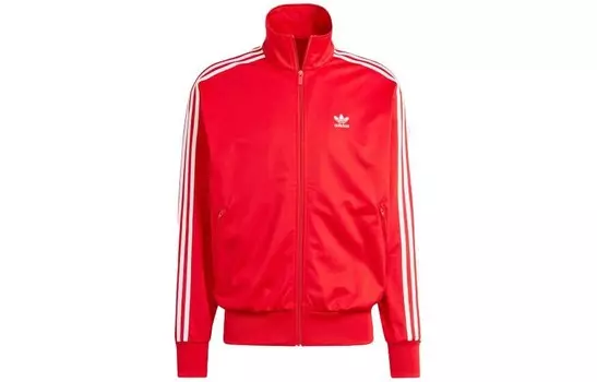 Куртка с логотипом трилистника Adidas Firebird Adidas Originals, цвет Scarlet