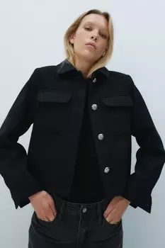 Куртка с матовой отделкой H&M, черный