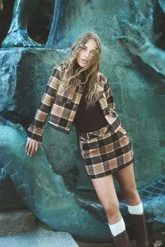 Куртка с матовой отделкой H&M, коричневый