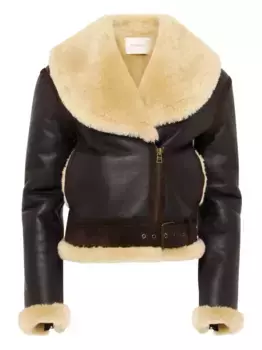 Куртка с меховым воротником JW ANDERSON, коричневый