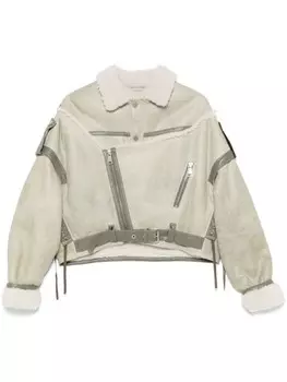 Куртка с меховым воротником Manokhi, зеленый