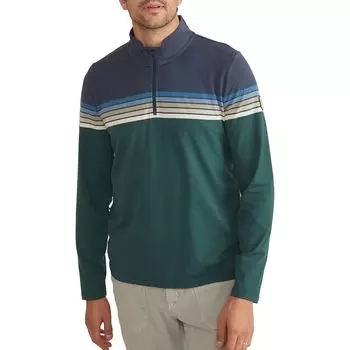 Куртка с молнией 1/4 и полосками на груди archive Marine Layer, зеленый