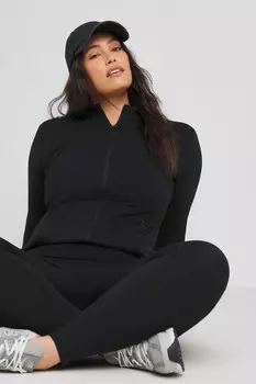 Куртка с молнией Magisculpt с декоративными швами Simply Be, черный