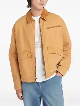 Куртка с накладными карманами и заплатками на локтях Timberland, коричневый