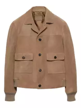 Куртка с накладными карманами Prada, нейтральный
