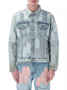 Куртка с нашивками Who Decides War, синий