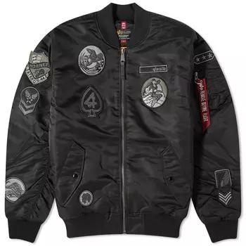 Куртка с нашивкой Alpha Industries MA-1, черный