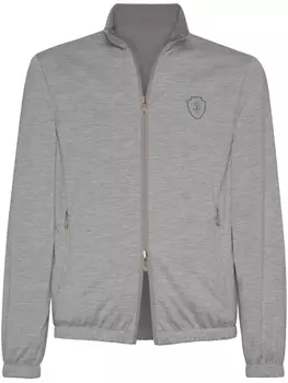 Куртка с нашивкой Brunello Cucinelli, серый